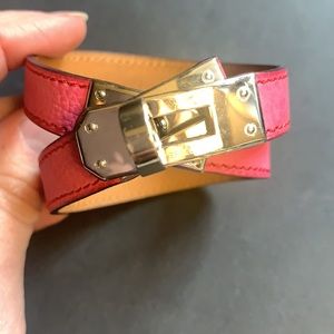 Authentic Hermès Double Leather Bracelet